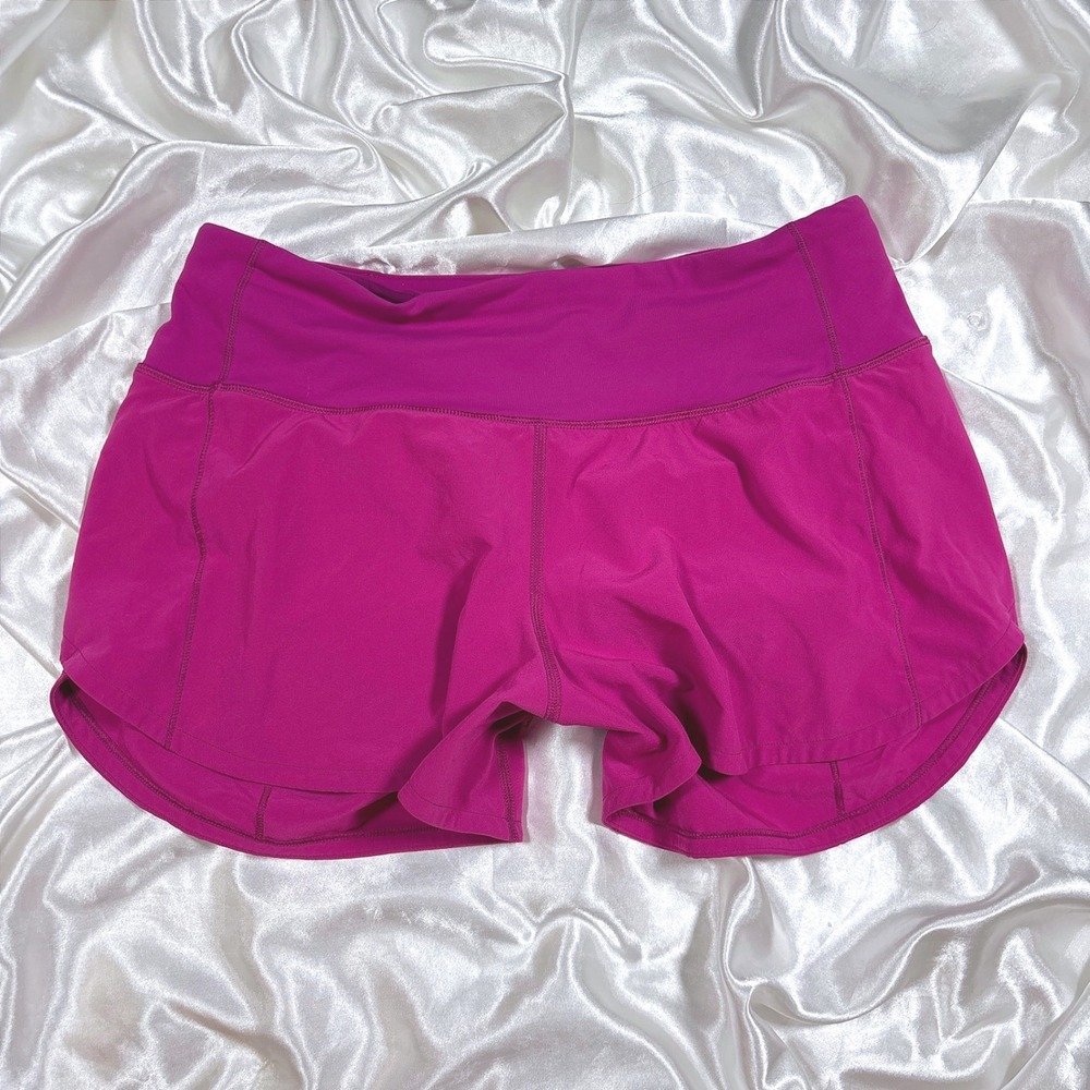 Lululemon Speed Up Shorts Magenta Pink Excellent Low Rise Running Shorts 4